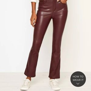Brand New, Never Worn Burgundy Leather Pants